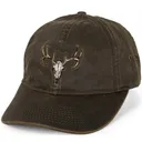 PARAMOUNT OUTDOORS Deer Skull Hunting Hat Wax Cloth Dad Cap Brown - Paramount Outdoors