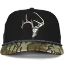 PARAMOUNT OUTDOORS BLACK & BOTTOMLAND ROPE CAP W/DEER SKULL - Paramount Outdoors