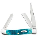 CASE KNIVES Caribbean Blue Bone - Sawcut Jig Medium Stockman - Case Knives