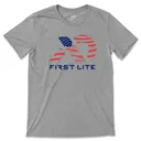 FIRST LITE Flag Fill T-Shirt - Grey Heather - First Lite