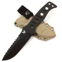 BENCHMADE Fixed Adamas 4.2" Drop Point Coated Plain Edge - Benchmade