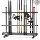 SAVIOR EQUIPMENT Fishing Rod Rack Hold Up To 36 Rod Gunmetal Gray - Savior Equipment