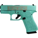 GLOCK G43X 9mm 3.4" 10rd - Tiffany Blue / Roses - Glock