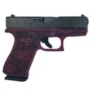 GLOCK G43X Custom 9mm 3.41" 10rd Pistol | Black Cherry Paisley Engraved - Glock