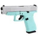 GLOCK G43 MOS 9mm 4.17" 10rd Optic Ready Pistol - Robins Egg Blue | Silver - Glock