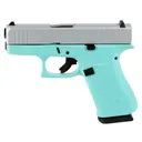 GLOCK G43X Sub-Compact 9mm 3.41" 10rd Pistol - Robins Egg Blue | Silver - Glock