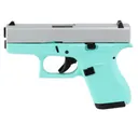 GLOCK G42 380ACP 3.25" 6rd Pistol - Silver | Robins Egg Blue - Glock