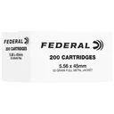 FEDERAL AMMO 5.56X45mm 55Gr FMJ 200rd 200rd - Federal Premium