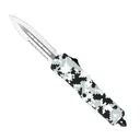 COBRATEC Small Winter DIGI Camo FS-3 Dagger 1 Side Serrated - CobraTec Knives