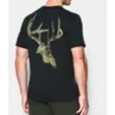 UNDER ARMOUR Whitetail Camo Skull Short Sleeve Shirt Blk/Bayou - Under Armour