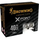 BROWNING AMMO 40 SW 180Gr X-Point Defense Nickel Plated 20rd - Browning
