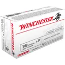 WINCHESTER USA 38 Special +P 125gr JHP Ammunition | 50 Rounds - Winchester