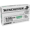 WINCHESTER M855 Green Tip 5.56 NATO 62Gr Full Metal Jacket Brass Ammunition | 20 Round - Winchester