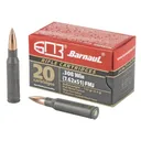 BARNAUL AMMO 308 Win 145gr FMJ Brass Polycoated Steel Case 20rd - Barnaul