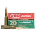 BARNAUL AMMO 7.62x54R 185Gr FMJBT Lacquered Steel Case 20rd - Barnaul