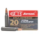 BARNAUL AMMO 223 Rem 62Gr SPBT Polycoated Steel Case 20rd - Barnaul