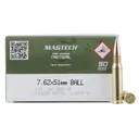 MAGTECH Tactical / Training 7.62x51 NATO 147gr Full Metal Jacket Ammunition | 50 Rounds - Magtech