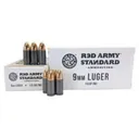 RED ARMY STANDARD 9mm 115Gr FMJ Steel Case 50rd - Red Army Standard