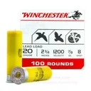 WINCHESTER AMMO 20Ga USA Super Target 2-3/4" 8 100 Rd ShotShells - Winchester