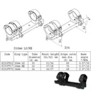 SAKO TRG Scope Mount 3 Ring 30 mm LO - Sako