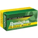 REMINGTON Golden Bullet 22LR 36gr Plated Hollow Point Ammunition | 225 Rounds - Remington