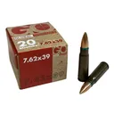 GLOBAL ORDNANCE 7.62x39 122Gr Steel Case 20rd Ammunition - Global Ordnance