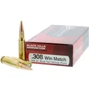BLACK HILLS AMMUNITION 308 Win 168 Gr Match Hollow Point Brass Ammunition | 20 Rounds - Black Hills Ammunition