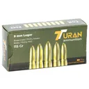 TURAN AMMUNITION 9MM 115Gr Full Metal Jacket, Brass - 50 Round - Turan Ammunition