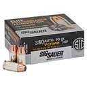 SIG SAUER Elite Defense 380 ACP 90 gr V Crown Jacketed Hollow Point Ammunition | 50 Rounds - Sig Sauer