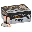 SIG SAUER Elite Defense 9mm Luger 147 gr V Crown Jacketed Hollow Point Ammunition | 50 Rounds - Sig Sauer
