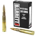 BARRETT M-33 Ball 50 BMG 661Gr Full Metal Jacket Ammunition | 10 Round - Barrett