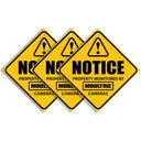 MOULTRIE Camera Surveillance Signs, Yellow 3pk - Moultrie