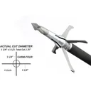 GRIM ERAPER BROADHEADS Pro Series 4-Blade 100gr 1-1/2"-1-1/4" Broadhead | 3 Pack - Grim Reaper Broadheads