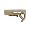 Strike Industries MOD-1 Stock (Black, FDE, Red, Blue) - FDE/Red - Black Rifle Depot