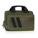 Savior Equipment Specialist Series Low Profile Soft Double Handgun Revolver Bag w/ Built-In Magazine Holder - OD Green - Black Rifle Depot