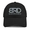 Distressed Dad Hat - Black - Black Rifle Depot