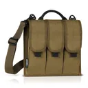Savior Equipment Rifle Caliber Magazine Holder- Fit Up To 6-12 Mag- Velcro Closure, Single Shoulder Sling - Tan - Black Rifle Depot