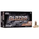 CCI Blazer Brass Handgun Ammunition 9mm Luger 124 gr. FMJ 1090 fps 50/ct - Cci