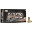 CCI Blazer Brass Handgun Ammunition .40 S&W 165 gr FMJ 1050 fps 50/ct - Cci