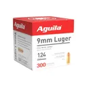 Aguila Handgun Ammunition 9mm Luger 124 gr FMJ 1115 fps 300/ct - Aguila