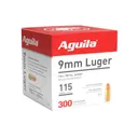 Aguila Handgun Ammunition 9mm Luger 115 gr FMJ 1150 fps 300/ct - Aguila