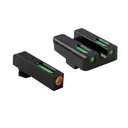 Truglo TFX Pro Tritium/Fiber-Optic Day/Night Sights Fit Glock 17, 17L, 19, 23, 24, 26, 27, 33, 34, 35, 38, 39, 45 - Orange Outline Front/Rear Green - Truglo