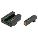Truglo TFX Pro Tritium/Fiber Optic Day/Night Sights for Glock 20, 21, 25, 29, 30, 31, 32, 37, 40, 41 Orange Outline Front Rear Green - Truglo