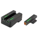Truglo TFX Pro Tritium/Fiber-Optic Day/Night Sights Fit Kimber 1911 models w/ FIXED REAR SIGHT - Orange Outline Front/Rear Green - Truglo