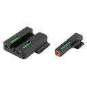 Truglo TFX Pro Tritium/Fiber-Optic Day/Night Sights Fit S&W M&P Shield|S&W M&P 22|S&W M&P SD9|S&W M&P SD40 - Orange Outline Front/Rear Green - Truglo