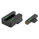 Truglo TFX Pro Tritium/Fiber-Optic Day/Night Sights Fit Novak LoMount cut .270 front / .450 rear - Orange Outline Front/Rear Green - Truglo