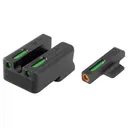 Truglo TFX Pro Tritium/Fiber-Optic Day/Night Sights Fit Novak LoMount cut .260 front / .500 rear - Orange Outline Front/Rear Green - Truglo