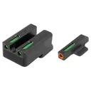 Truglo TFX Pro Tritium/Fiber-Optic Day/Night Sights Fit Novak LoMount cut .270 front / .500 rear - Orange Outline Front/Rear Green - Truglo