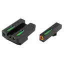 Truglo TFX Pro Tritium/Fiber-Optic Day/Night Sights Fit Taurus Millennium G2|Taurus 709 Slim|Taurus 740 Slim - Orange Outline Front/Rear Green - Truglo