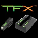 Truglo TFX Tritium/Fiber-Optic Day/Night Sights Fits Ruger SR9 / SR9C, SR40 / SR40C, SR45 - White Outline Front/Rear Green - Truglo